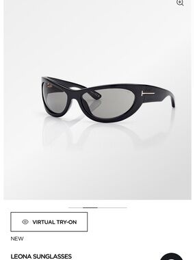 Tom Ford Black Cat-Eye Sunglasses with Gray Lenses